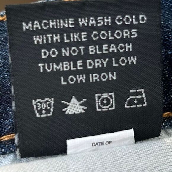 Retrofit Jeans Men's Size 32 X 34 Dark Blue Denim Washed Straight Leg Whiskered - Picture 14 of 15